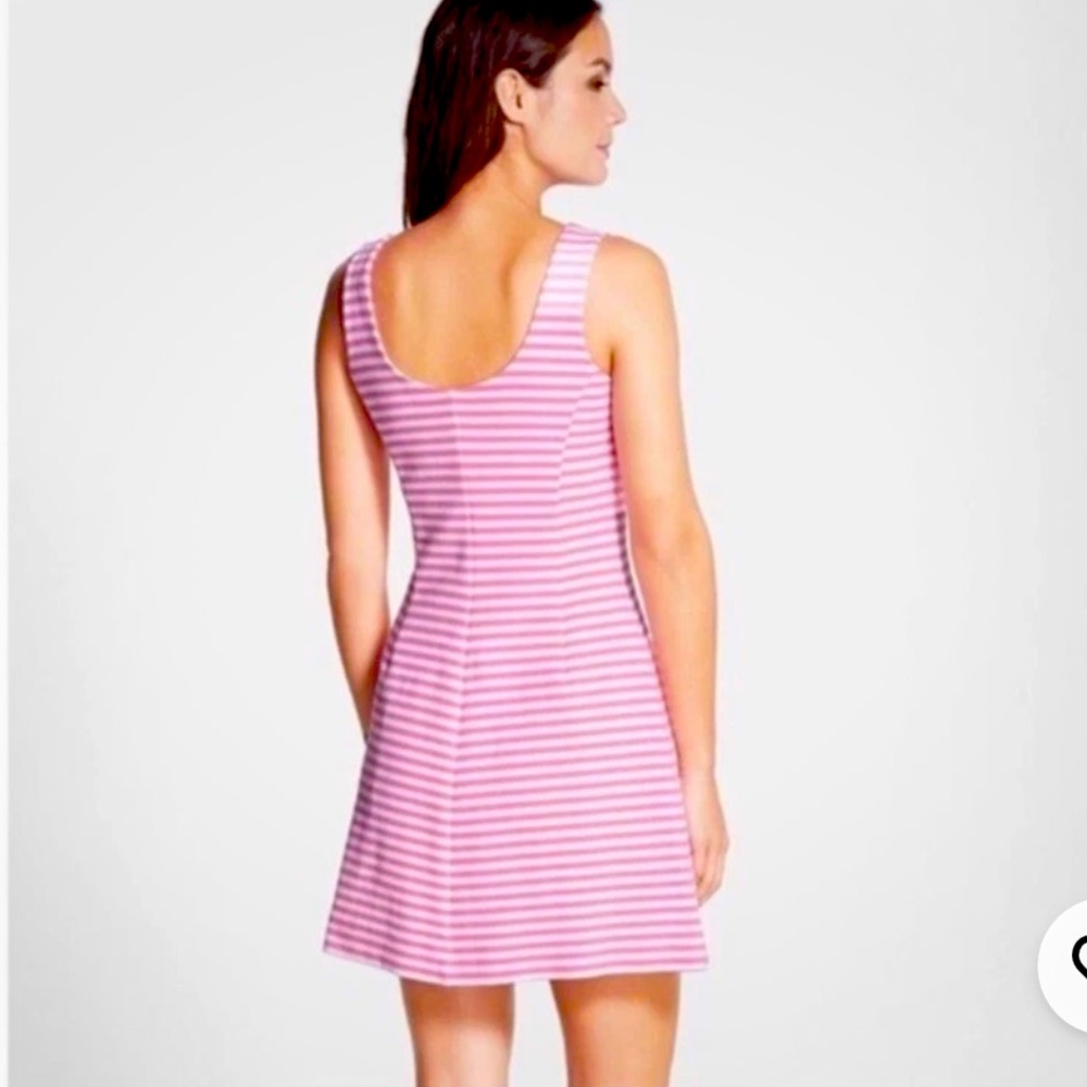 Lilly Pulitzer Nicolette Dress in Hotty Pink Ottoman Stripes XS Preppy Sirens - Picture 5 of 14